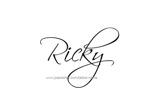 Ricky Name Tattoo Designs